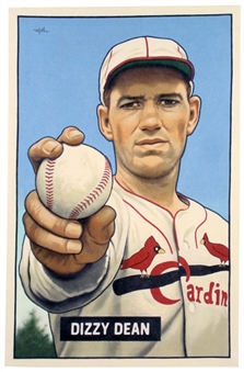 "A Baseball Card That Never Was: Dizzy Dean (1951 Bowman)" Canvas Artwork 26x40 by Arthur Miller